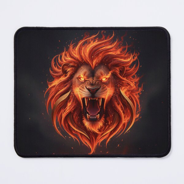 Item preview, Fiery Roaring Lion Element Fantasy Art designed and sold by Marcu Ioachim.