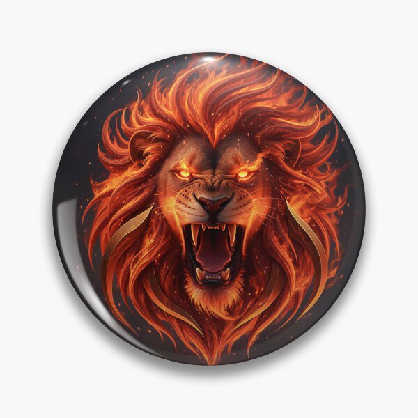 Item preview, Fiery Roaring Lion Element Fantasy Art designed and sold by Marcu Ioachim.