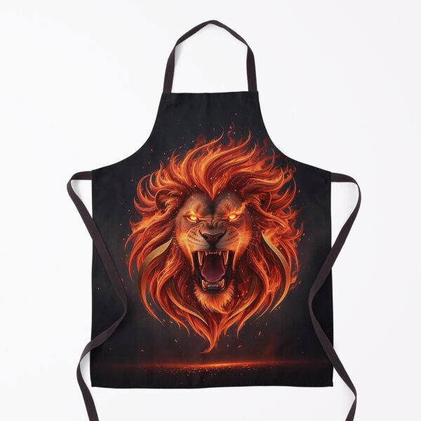 Item preview, Fiery Roaring Lion Element Fantasy Art designed and sold by Marcu Ioachim.
