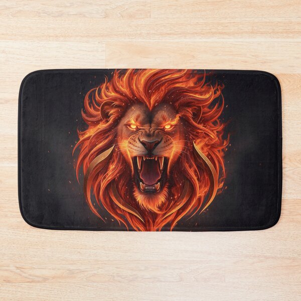 Item preview, Fiery Roaring Lion Element Fantasy Art designed and sold by Marcu Ioachim.