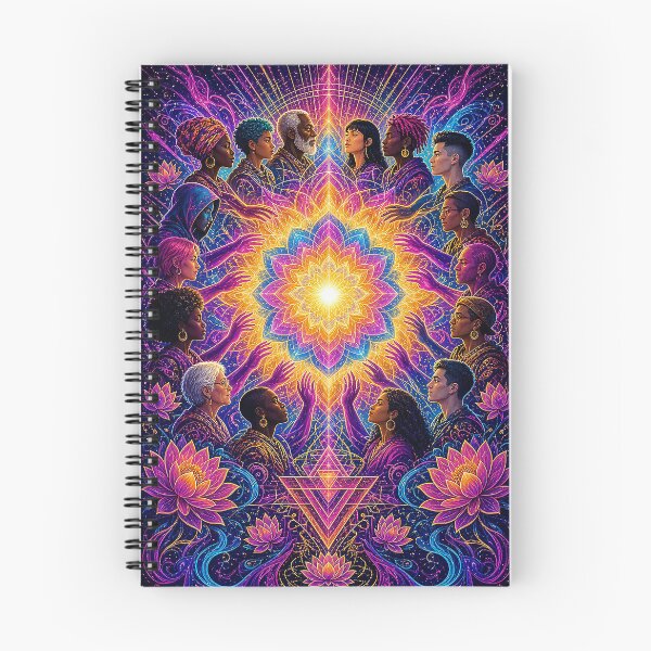 Item preview, Oneness Spiritual Unity Psychedelic Mandala Art – Funky Diversity Connection Design designed and sold by The Crazy Monkey Design Studio.