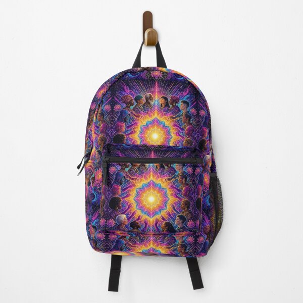 Item preview, Oneness Spiritual Unity Psychedelic Mandala Art – Funky Diversity Connection Design designed and sold by The Crazy Monkey Design Studio.
