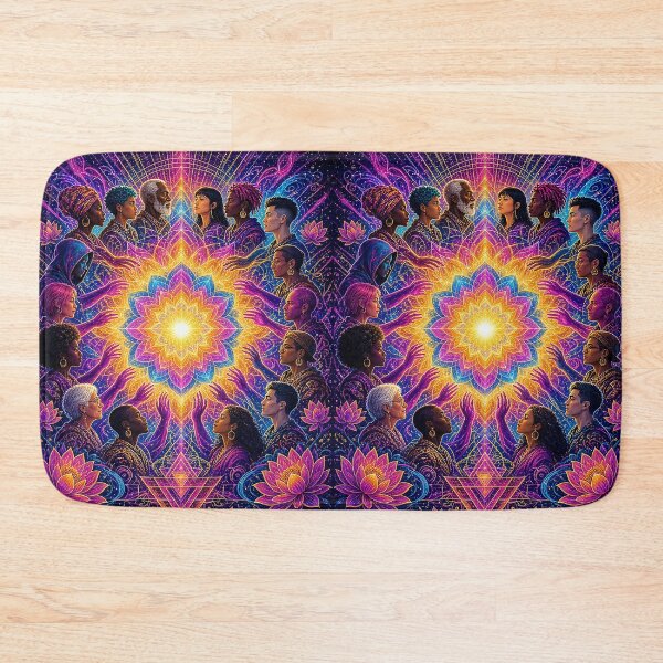 Item preview, Oneness Spiritual Unity Psychedelic Mandala Art – Funky Diversity Connection Design designed and sold by The Crazy Monkey Design Studio.