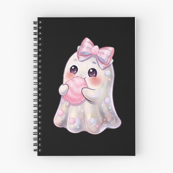 Item preview, Cute Kawaii Ghost Eating a Cotton Candy Design / Pink /  Carnival Food / Tops / For kids / Halloween Decors / Foodie T-shirts mugs stickers phone case journal poster designed and sold by TeenLake.