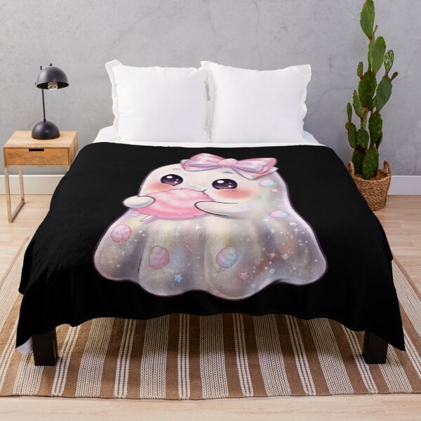 Item preview, Cute Kawaii Ghost Eating a Cotton Candy Design / Pink /  Carnival Food / Tops / For kids / Halloween Decors / Foodie T-shirts mugs stickers phone case journal poster designed and sold by TeenLake.