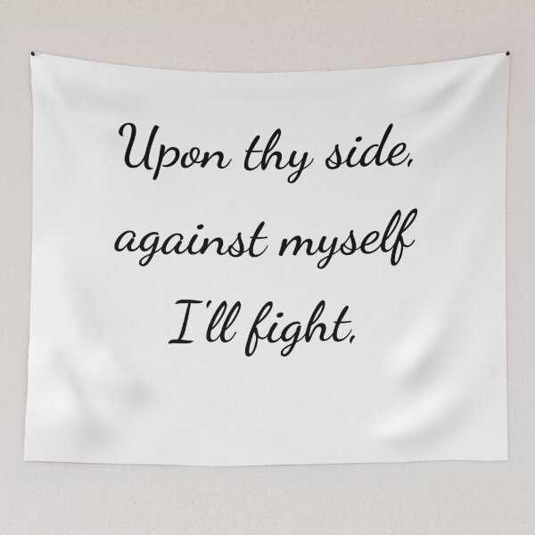 Item preview, “Upon thy side, against myself I’ll fight,” - handwriting black designed and sold by ariksworld.