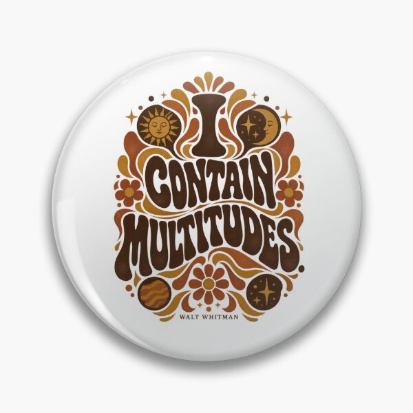 Item preview, I Contain Multitudes – Retro 70s Typography – Walt Whitman Quote designed and sold by MadeWithMS.