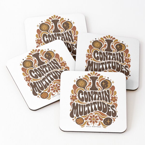 Item preview, I Contain Multitudes – Retro 70s Typography – Walt Whitman Quote designed and sold by MadeWithMS.
