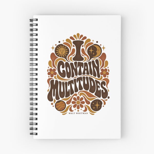 Item preview, I Contain Multitudes – Retro 70s Typography – Walt Whitman Quote designed and sold by MadeWithMS.