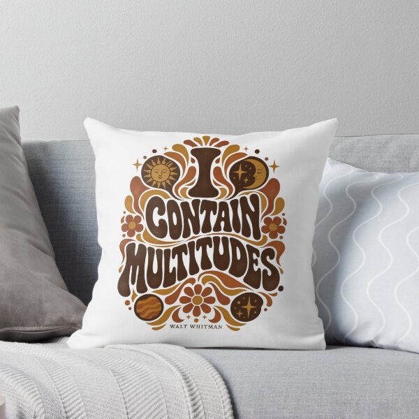 Item preview, I Contain Multitudes – Retro 70s Typography – Walt Whitman Quote designed and sold by MadeWithMS.