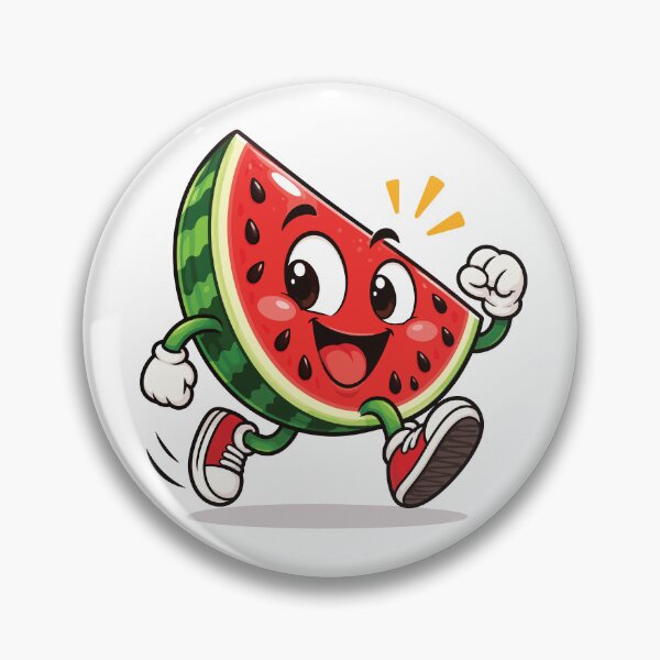 Item preview, Happy Watermelon Slice Running in Sneakers designed and sold by PRINTIONAL.