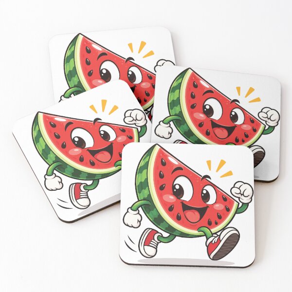 Item preview, Happy Watermelon Slice Running in Sneakers designed and sold by PRINTIONAL.