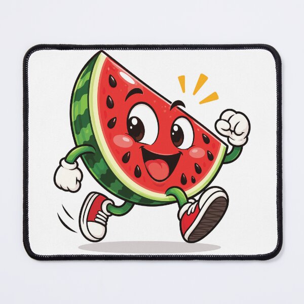 Item preview, Happy Watermelon Slice Running in Sneakers designed and sold by PRINTIONAL.