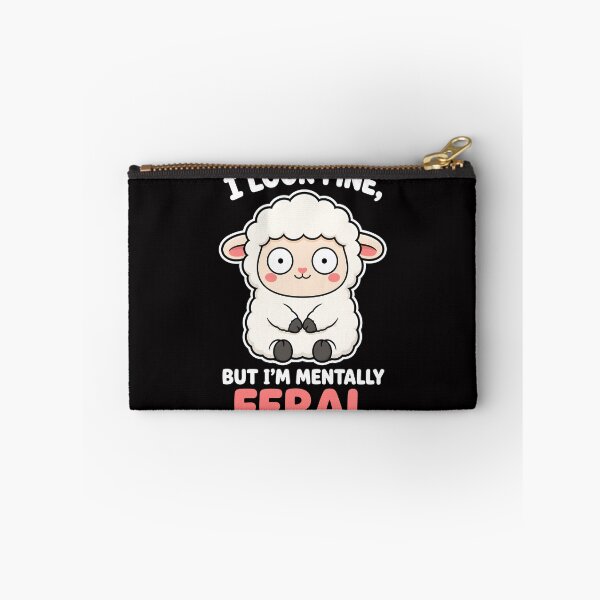 Item preview, Copy of I Look Fine But Im Mentally Feral Cute Sheep  Funny Mental Health designed and sold by Emmatshirt1.