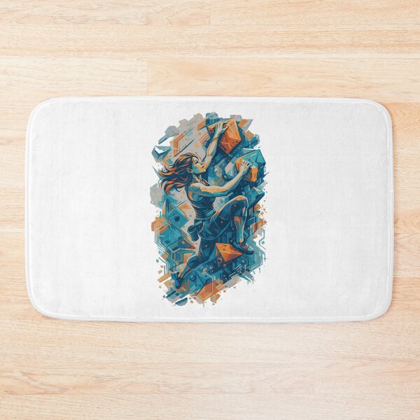 Item preview, Bouldering Woman Design – Female climber on a bouldering wall designed and sold by Pineapple-Tree.