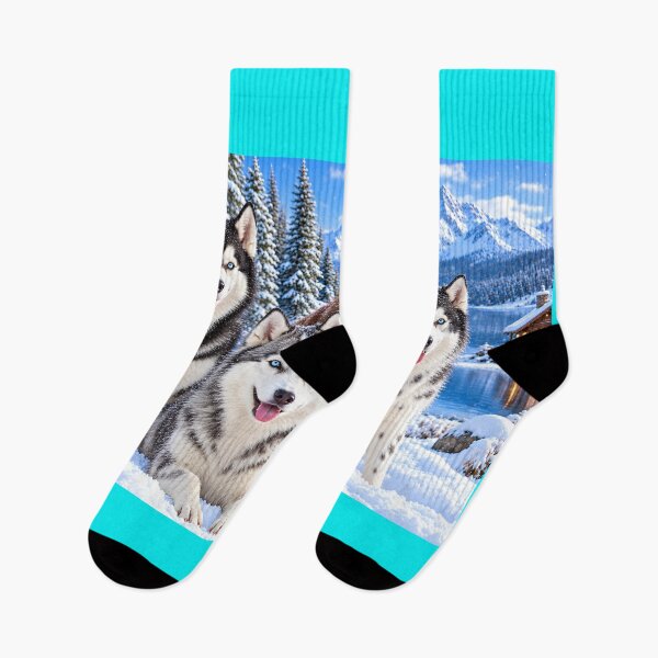 Item preview, Four Alaskan Huskies in Winter designed and sold by MagicCrystal.