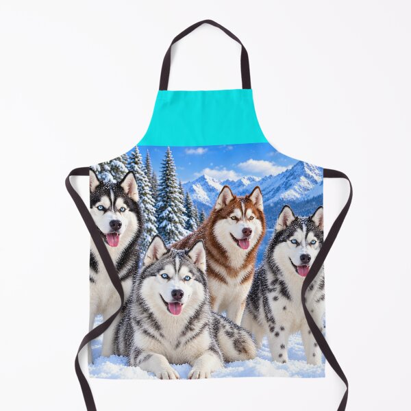 Item preview, Four Alaskan Huskies in Winter designed and sold by MagicCrystal.