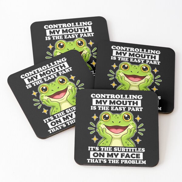 Item preview,  Controlling My Mouth Is The Easy Part Subtitles On My Face Funny Frog designed and sold by NancyxEasSHOP.