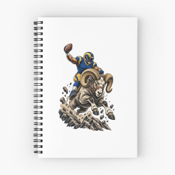 Item preview, Los Angeles Football Player Riding A Giant Ram Graphic designed and sold by dartoffofo⭐⭐⭐⭐⭐.