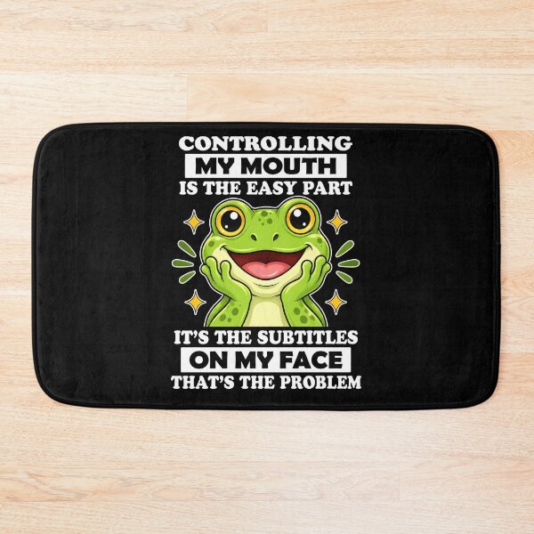 Item preview,  Controlling My Mouth Is The Easy Part Subtitles On My Face Funny Frog designed and sold by NancyxEasSHOP.