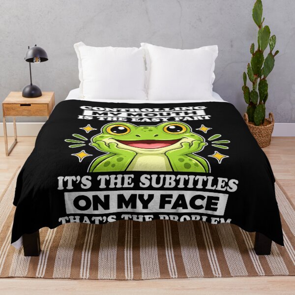 Item preview,  Controlling My Mouth Is The Easy Part Subtitles On My Face Funny Frog designed and sold by NancyxEasSHOP.