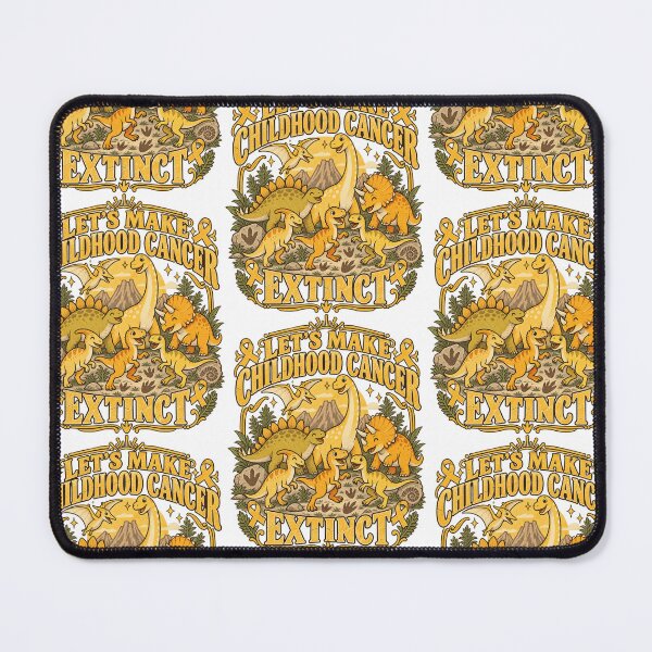 Item preview, Lets Make Childhood Cancer Extinct Cute Dinosaurs Gold Ribbon Design designed and sold by SEINENGAPPI12.