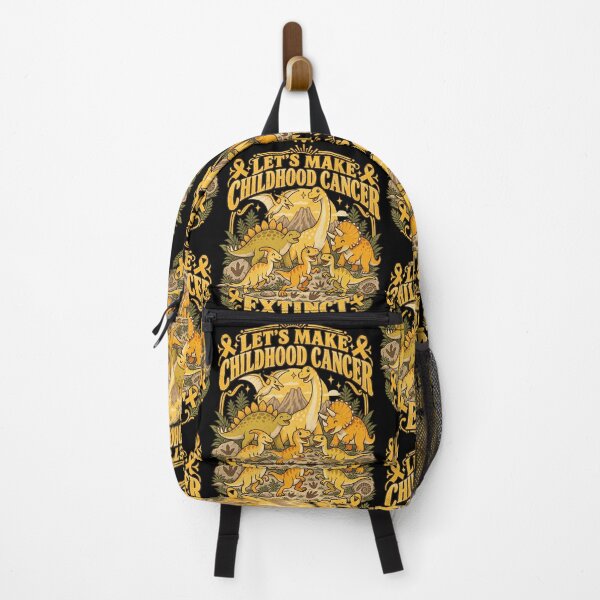 Item preview, Lets Make Childhood Cancer Extinct Cute Dinosaurs Gold Ribbon Design designed and sold by SEINENGAPPI12.