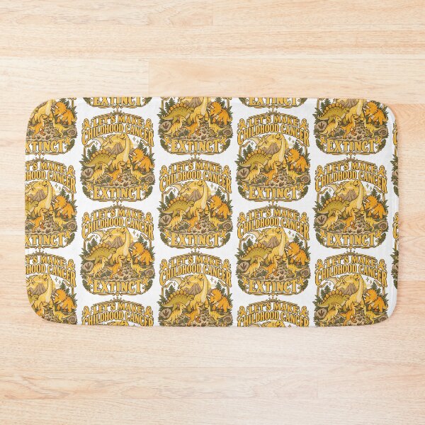 Item preview, Lets Make Childhood Cancer Extinct Cute Dinosaurs Gold Ribbon Design designed and sold by SEINENGAPPI12.