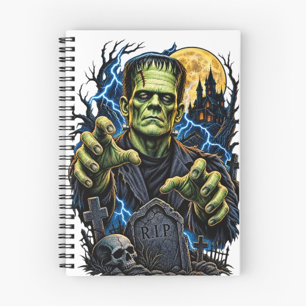 Item preview, Frankenstein Halloween Horror Monster Gothic Graveyard Design designed and sold by CreativeNest Prints.