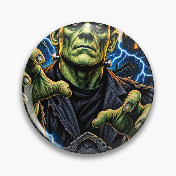 Item preview, Frankenstein Halloween Horror Monster Gothic Graveyard Design designed and sold by CreativeNest Prints.