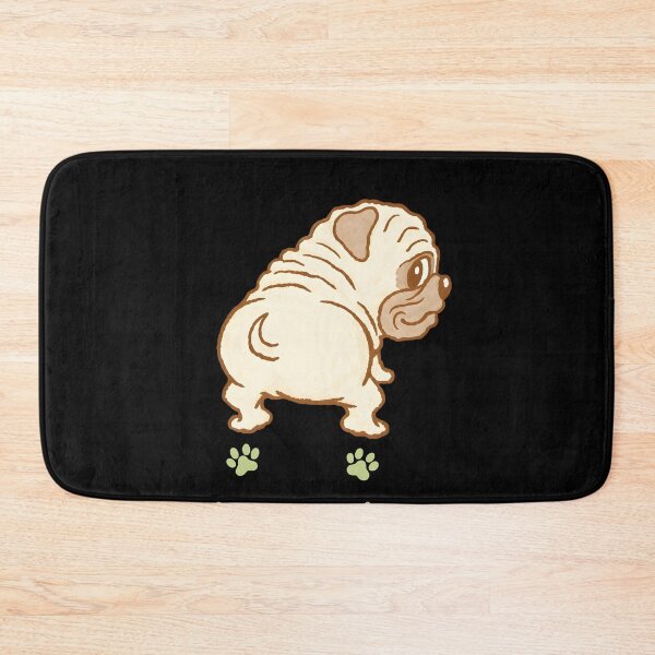 Item preview,  Cute Pug Looking Back with Paw Prints designed and sold by NancyxEasSHOP.