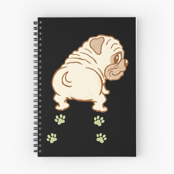 Item preview,  Cute Pug Looking Back with Paw Prints designed and sold by NancyxEasSHOP.