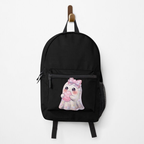 Item preview, Cute Kawaii Ghost Eating a Cotton Candy Design / Pink /  Carnival Food / Tops / For kids / Halloween Decors / Foodie T-shirts mugs stickers phone case journal poster designed and sold by TeenLake.