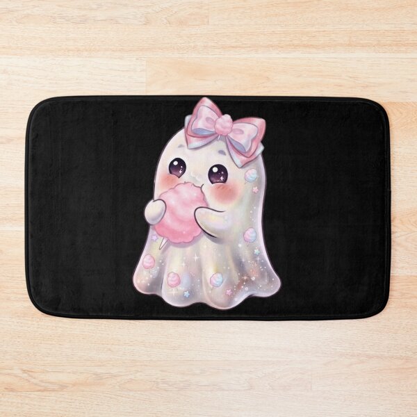 Item preview, Cute Kawaii Ghost Eating a Cotton Candy Design / Pink /  Carnival Food / Tops / For kids / Halloween Decors / Foodie T-shirts mugs stickers phone case journal poster designed and sold by TeenLake.