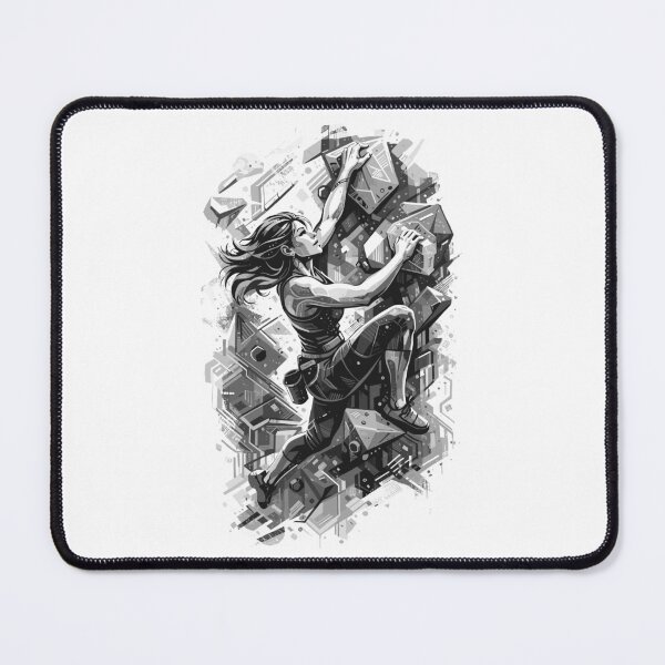 Item preview, Woman bouldering – Black and white climbing wall designed and sold by Pineapple-Tree.