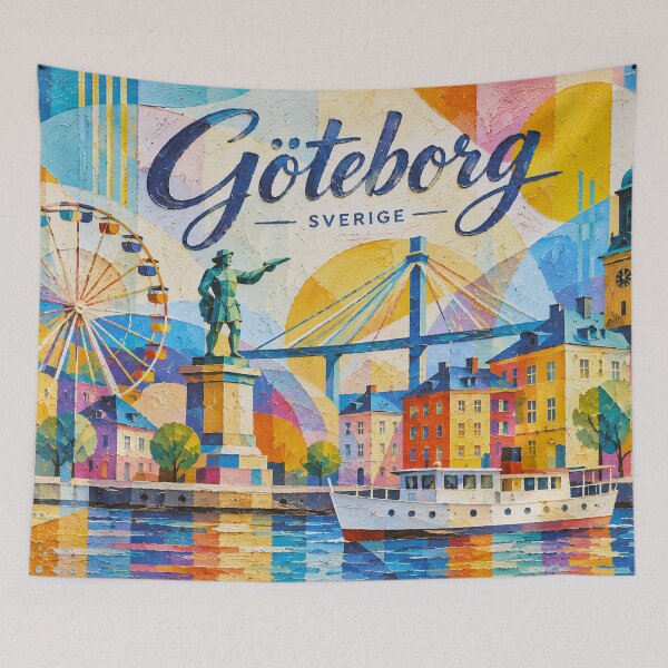 Item preview, Göteborg, Sweden – a painting of a summer day in this beautiful Scandinavian city. designed and sold by GalleryKauffeld.
