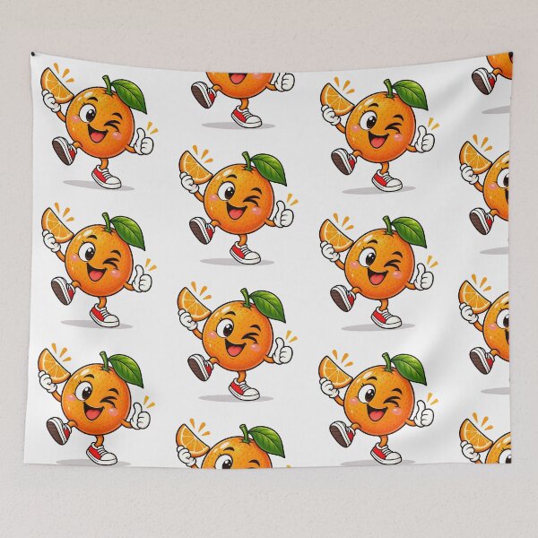 Item preview, Winking Orange Holding a Citrus Slice designed and sold by PRINTIONAL.