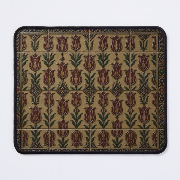 Item preview, Vintage Iznik Tulip Ceramic Tile Pattern designed and sold by Breezes-of-Ida.