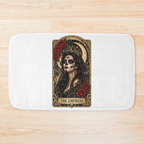Item preview, The Empress Sugar Skull Dia De Los Muertos Tarot Card Rose Vintage designed and sold by dartoffofo⭐⭐⭐⭐⭐.