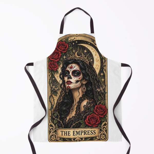 Item preview, The Empress Sugar Skull Dia De Los Muertos Tarot Card Rose Vintage designed and sold by dartoffofo⭐⭐⭐⭐⭐.