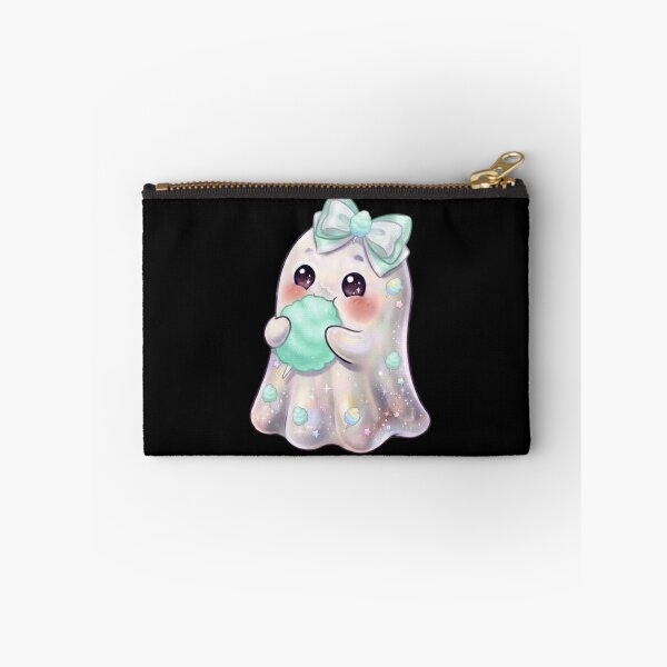 Item preview, Cute Kawaii Ghost Eating a Cotton Candy Design / Baby Blue /  Carnival Food / Tops / For kids / Halloween Decors / Foodie T-shirts mugs stickers phone case journal poster designed and sold by TeenLake.
