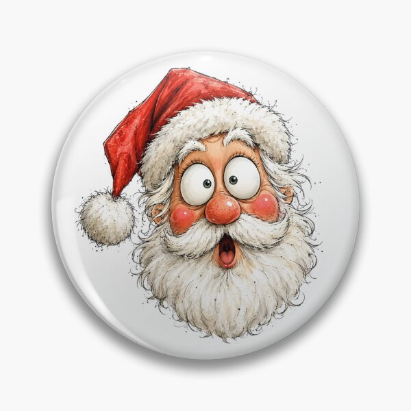 Item preview, Surprised Santa Claus – Funny Wide-Eyed Christmas Santa designed and sold by mayatA-rt.