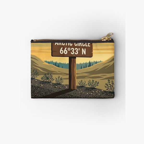 Item preview, Arctic Circle Alaska Latitude Marker Vintage Travel Sticker designed and sold by DetourDgn.