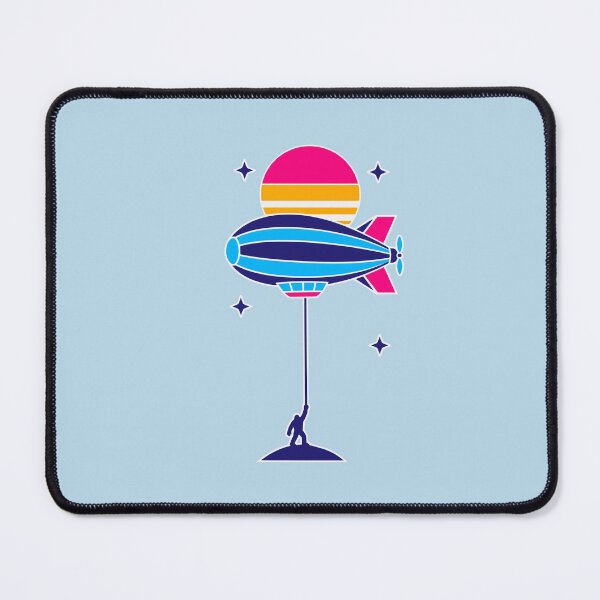 Item preview, Retro Synthwave Zeppelin Airship and Neon Sunset Design designed and sold by KungPowUnicorn.