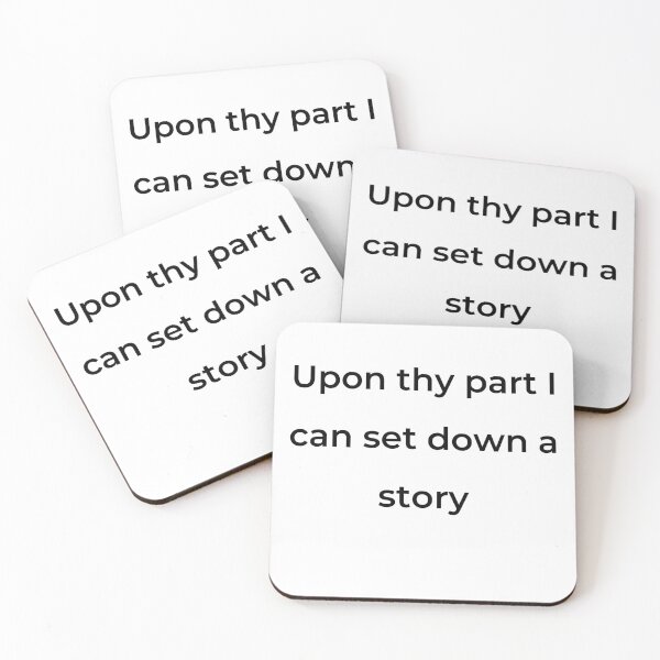 Item preview, “Upon thy part I can set down a story” - print black designed and sold by ariksworld.