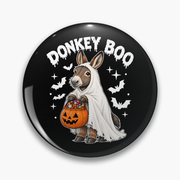 Item preview,  Donkey Boo Halloween Ghost Donkey Holding Pumpkin Candy Spooky designed and sold by NancyxEasSHOP.