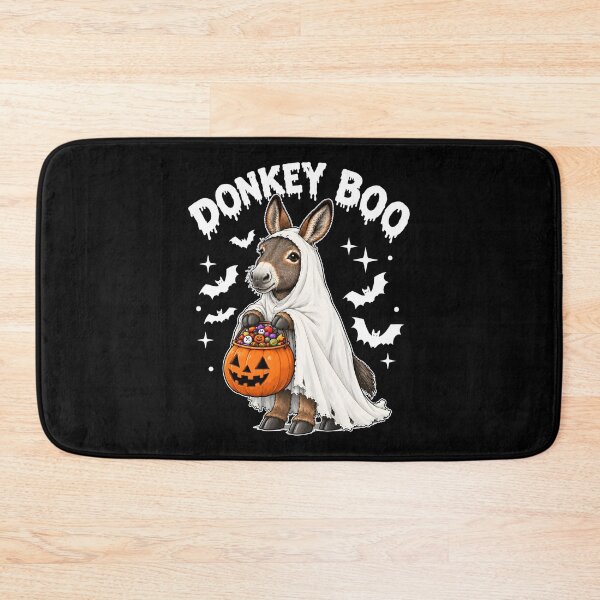 Item preview,  Donkey Boo Halloween Ghost Donkey Holding Pumpkin Candy Spooky designed and sold by NancyxEasSHOP.