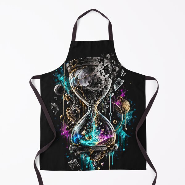 Item preview, Fractured Time - Surreal Neon Hourglass designed and sold by Personiq Kaleido.