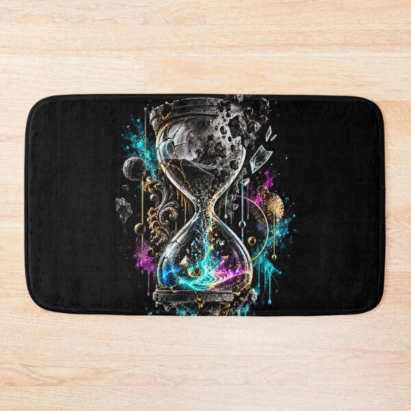 Item preview, Fractured Time - Surreal Neon Hourglass designed and sold by Personiq Kaleido.