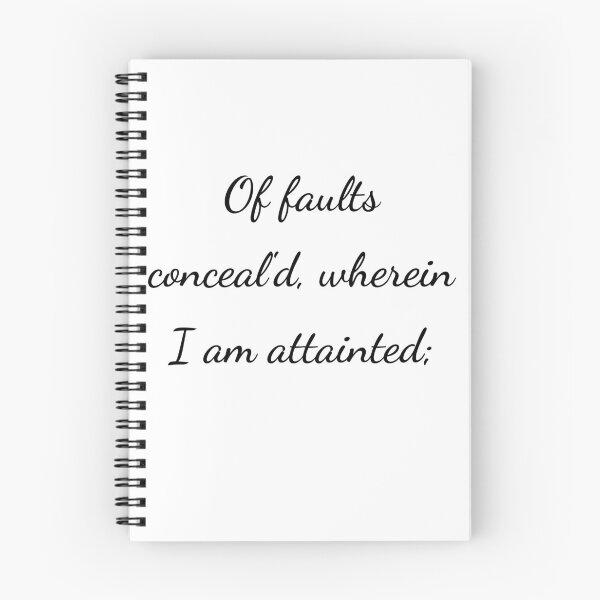 Item preview, “Of faults conceal'd, wherein I am attainted;” - handwriting black designed and sold by ariksworld.